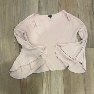 Pink Flared Sleeve Top